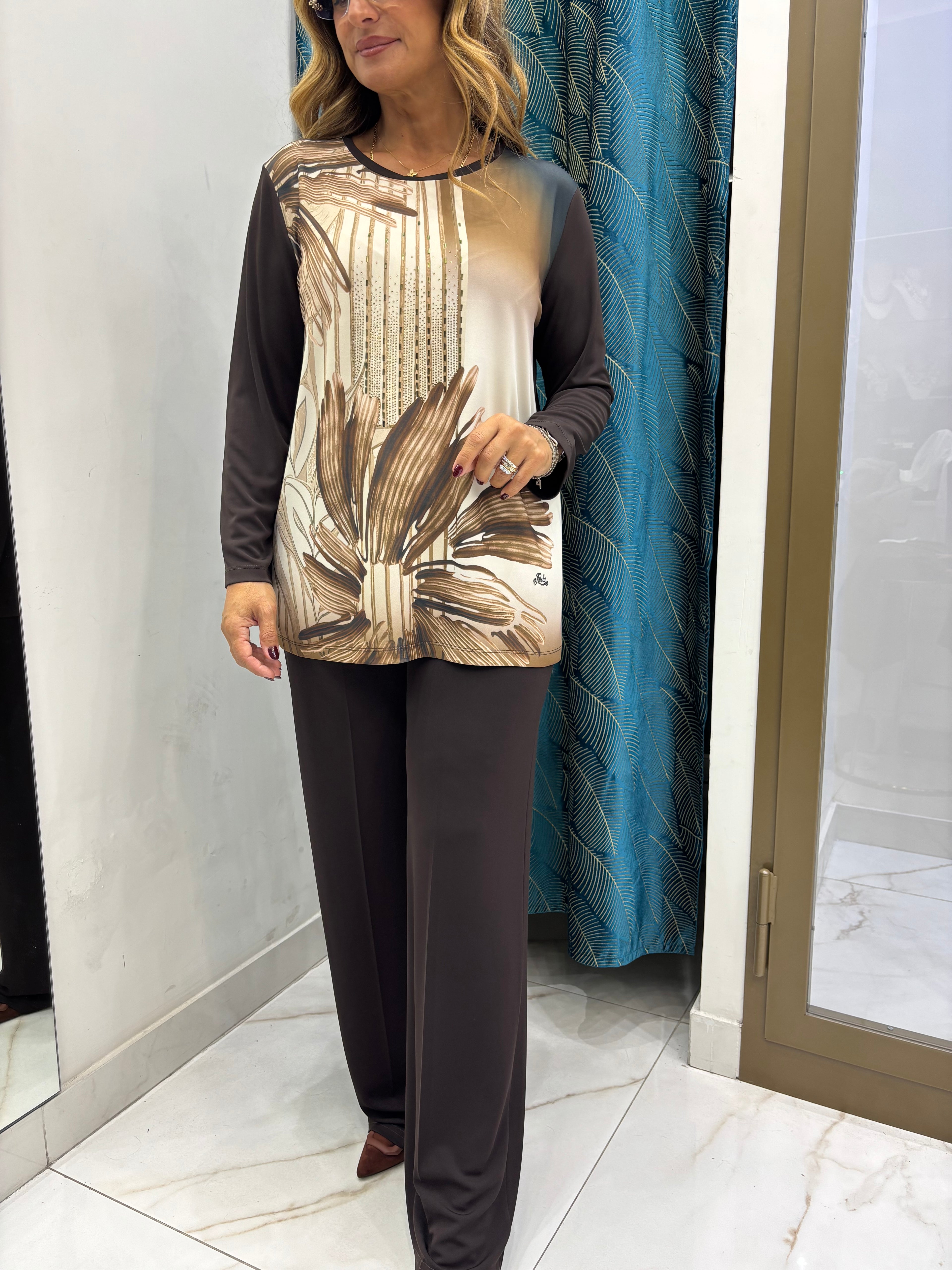 Coordinato Curvy Castagna