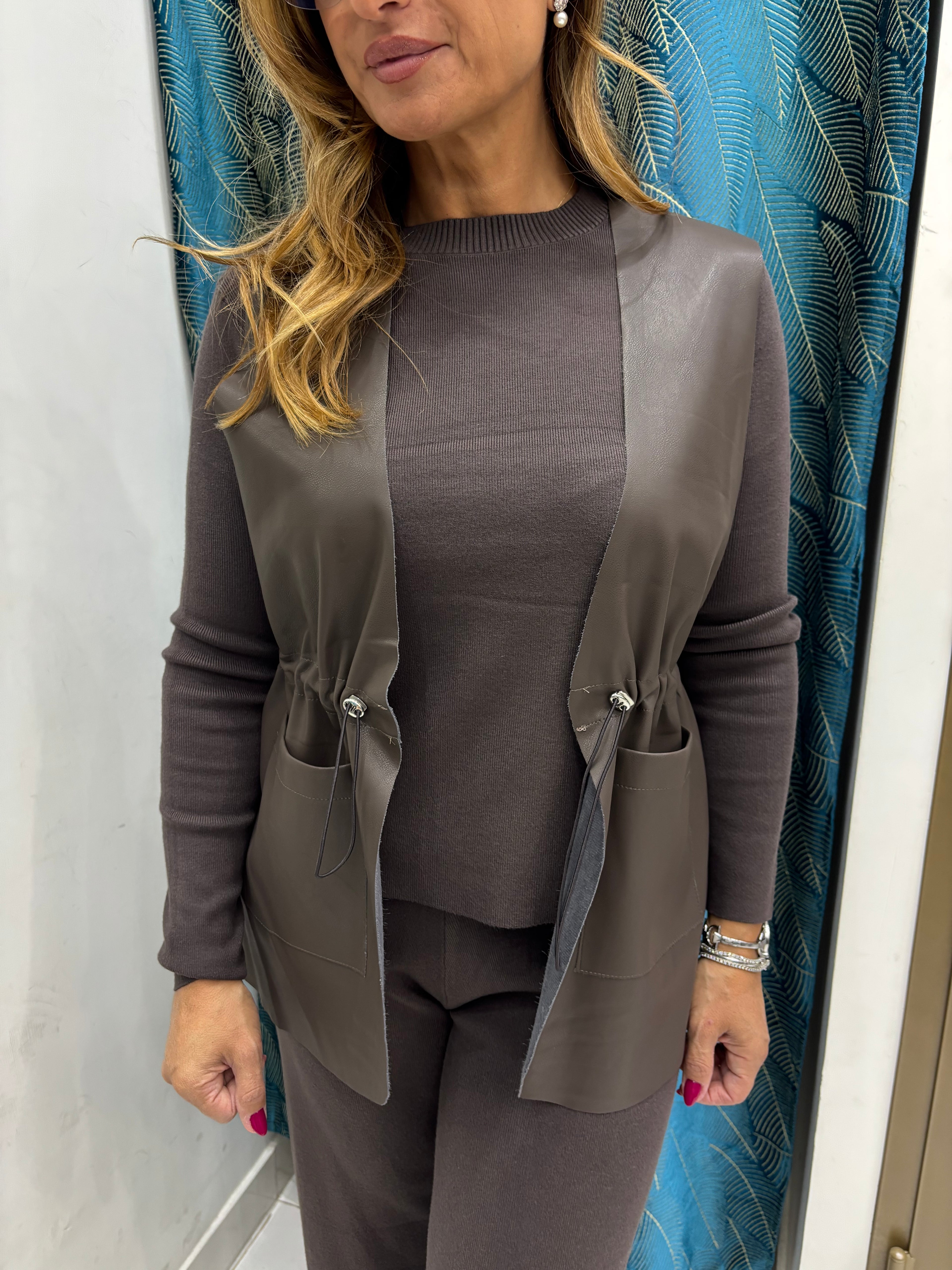 Completo Gilet Pelle