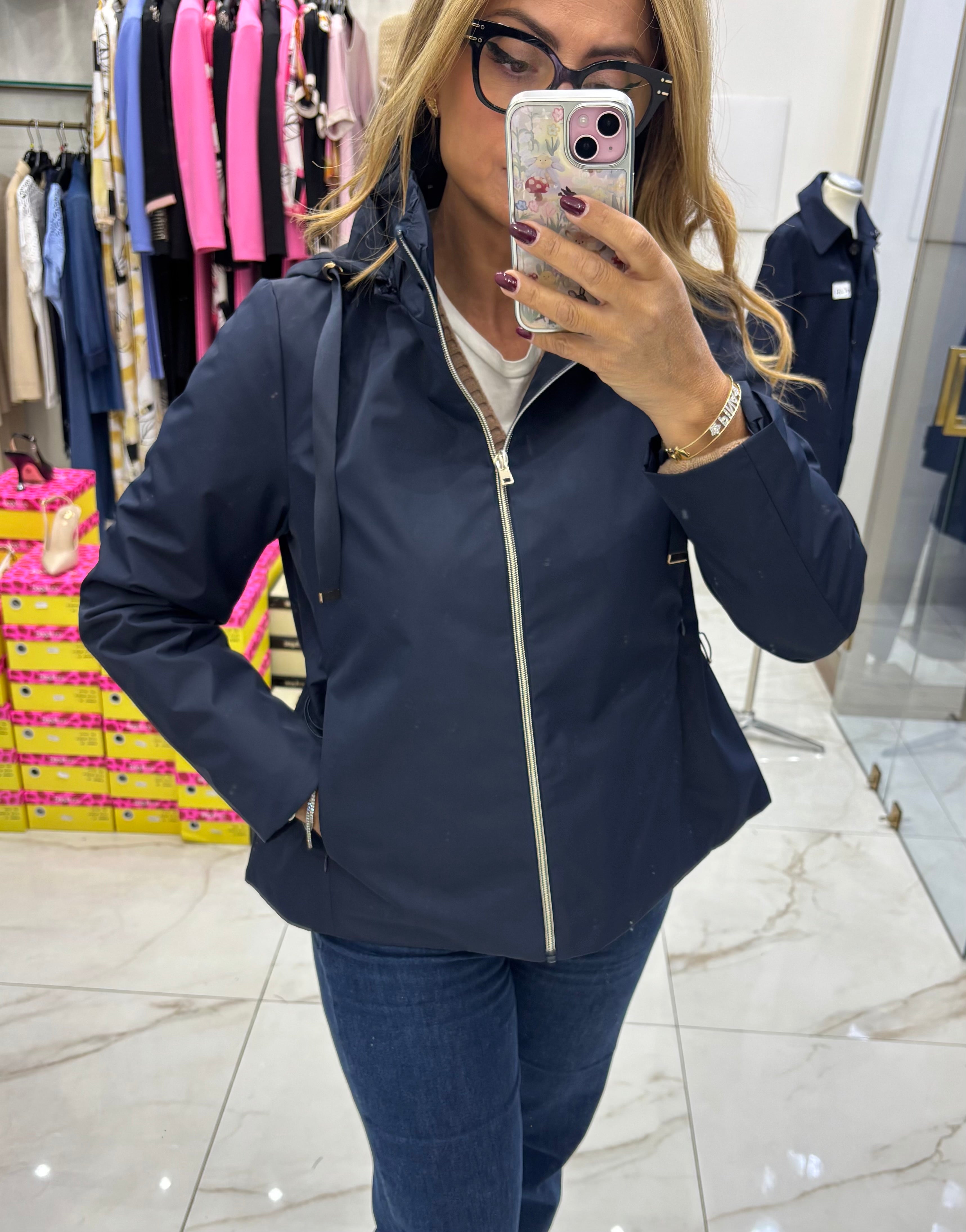 Impermeabile Coulisse - Blu Navy