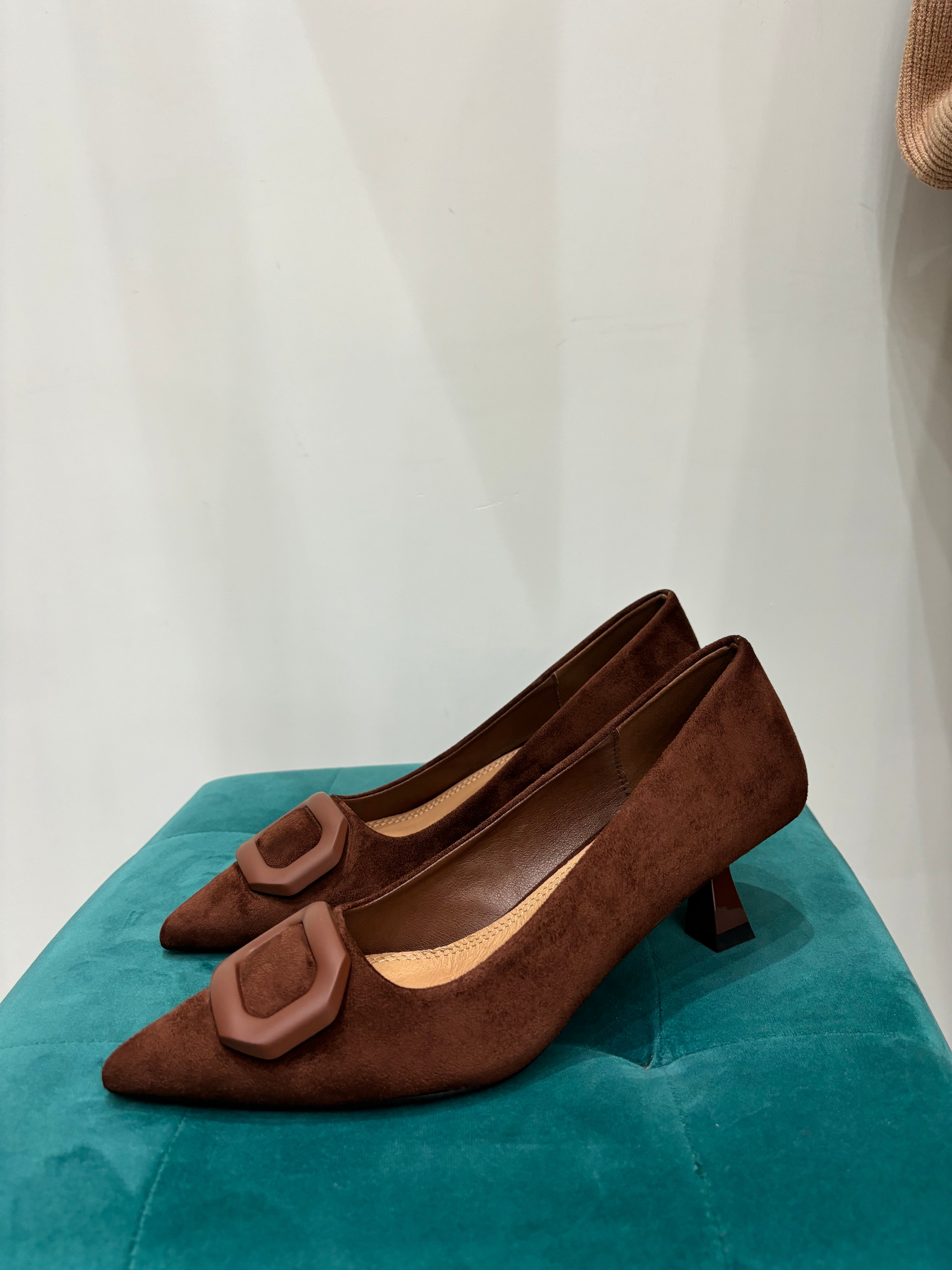 Décolleté Kitten Cuoio -