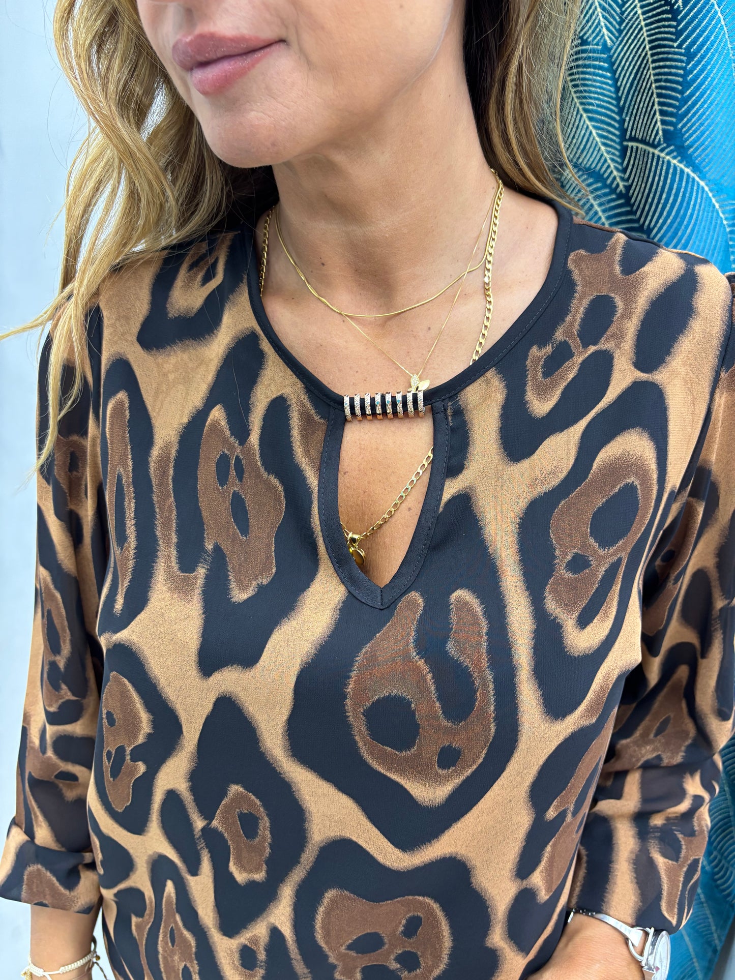 Blusa Maculata - Marrone