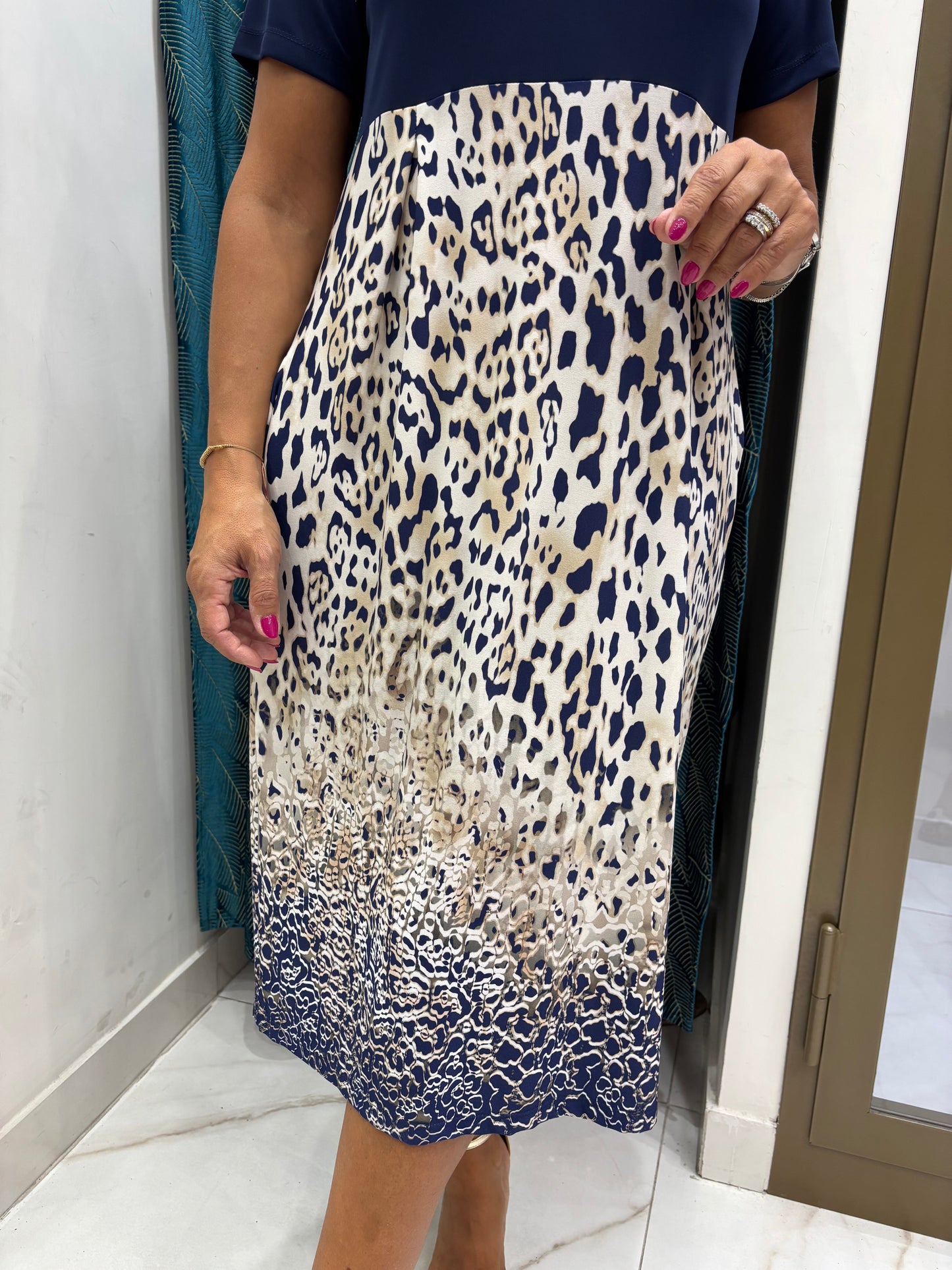 Abito Leopardo - Blu