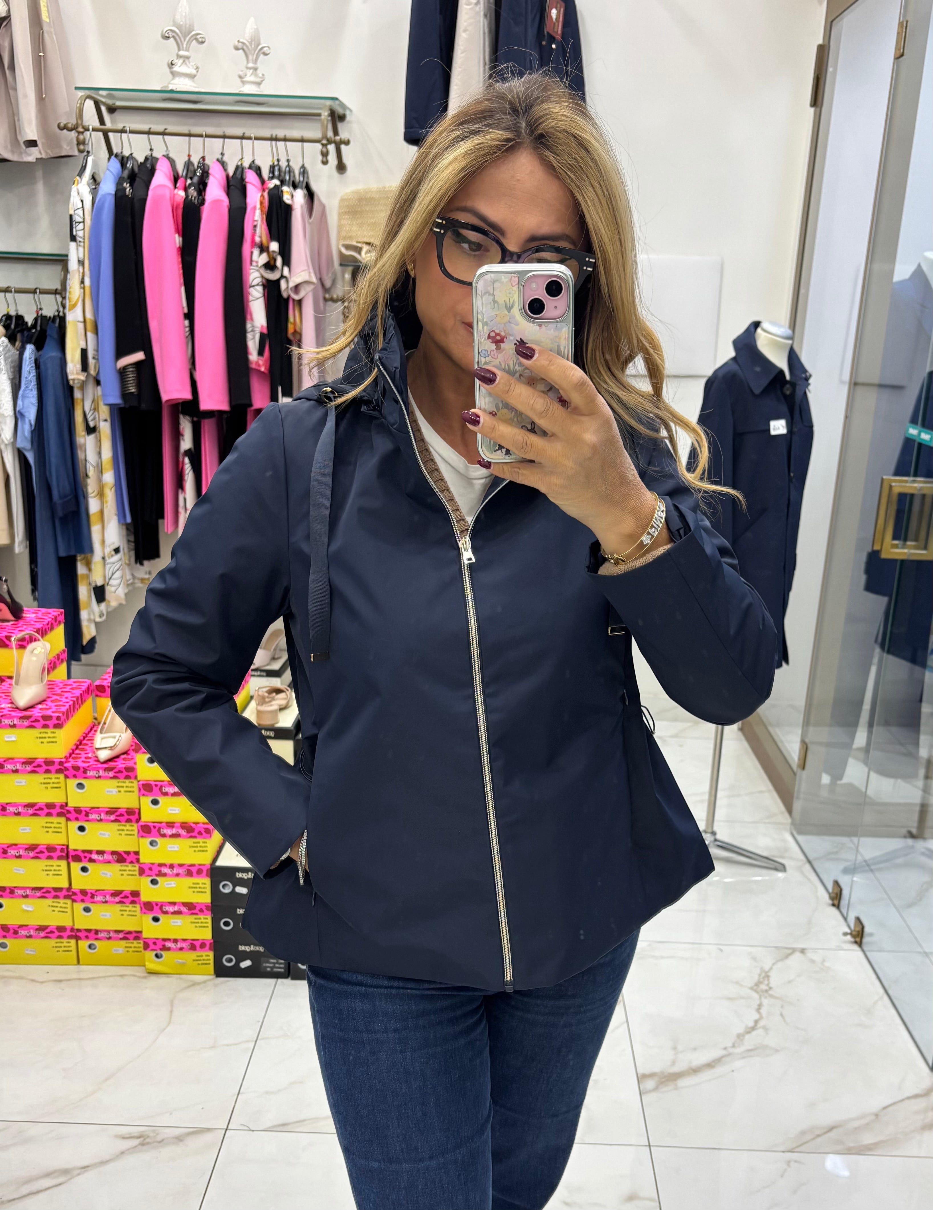 Impermeabile Coulisse - Blu Navy