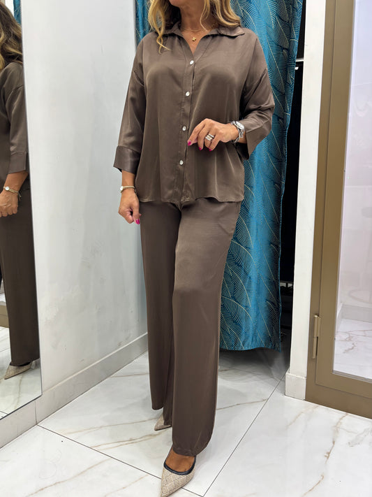 Coordinato Essenza Camicia - Marrone