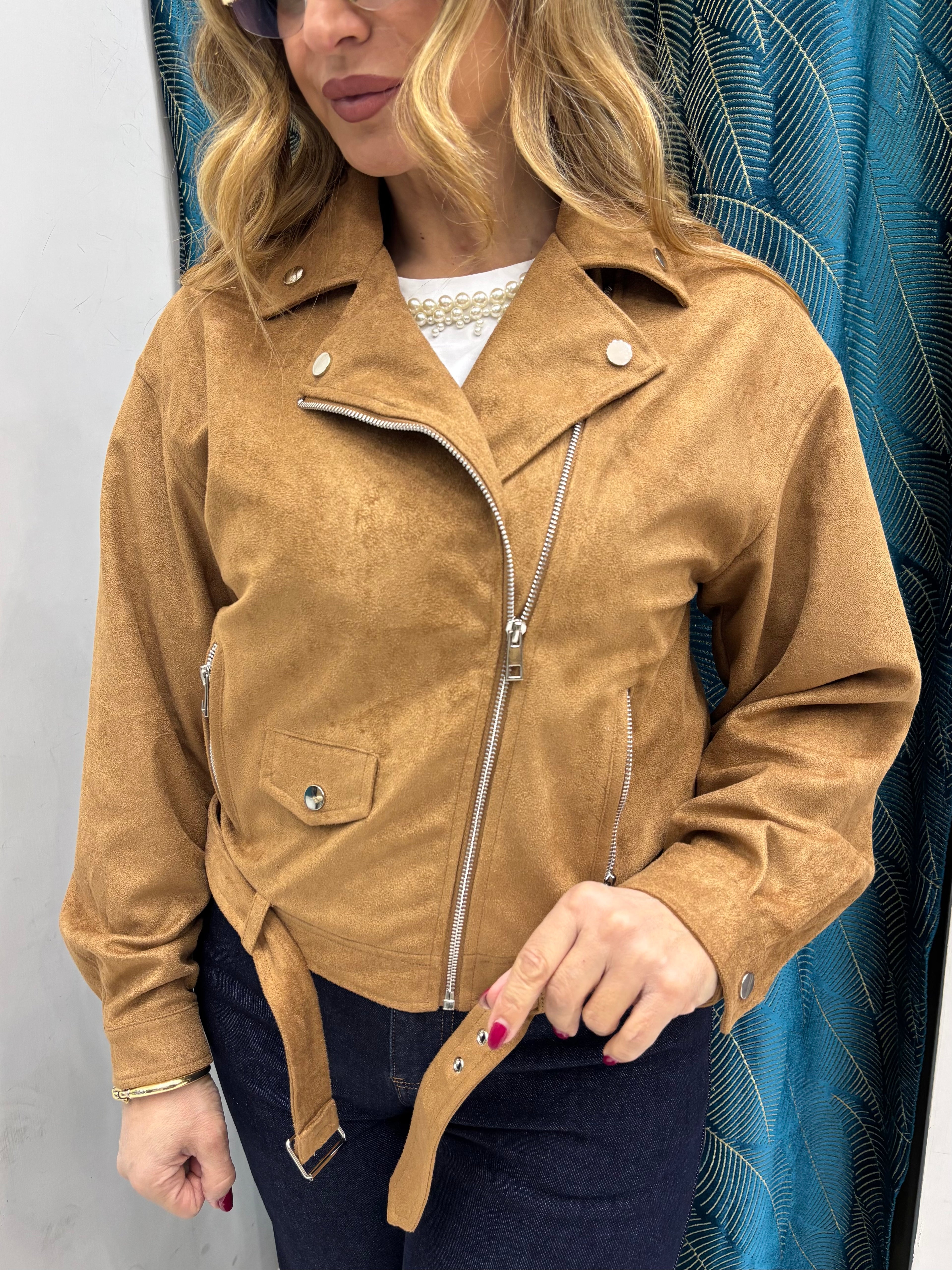 Chiodo Biker Camoscio