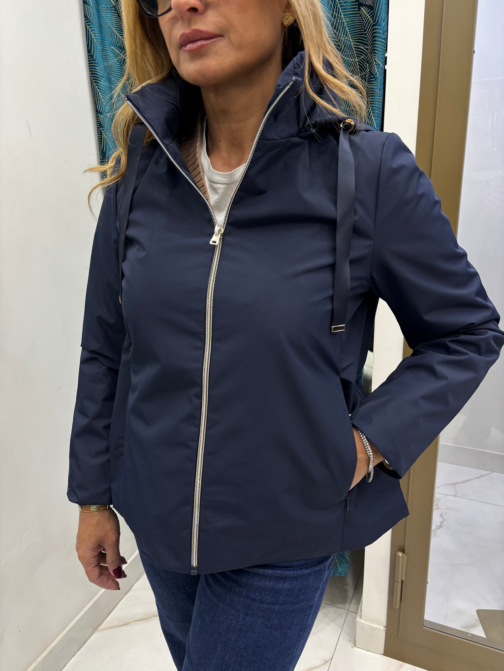 Impermeabile Coulisse - Blu Navy