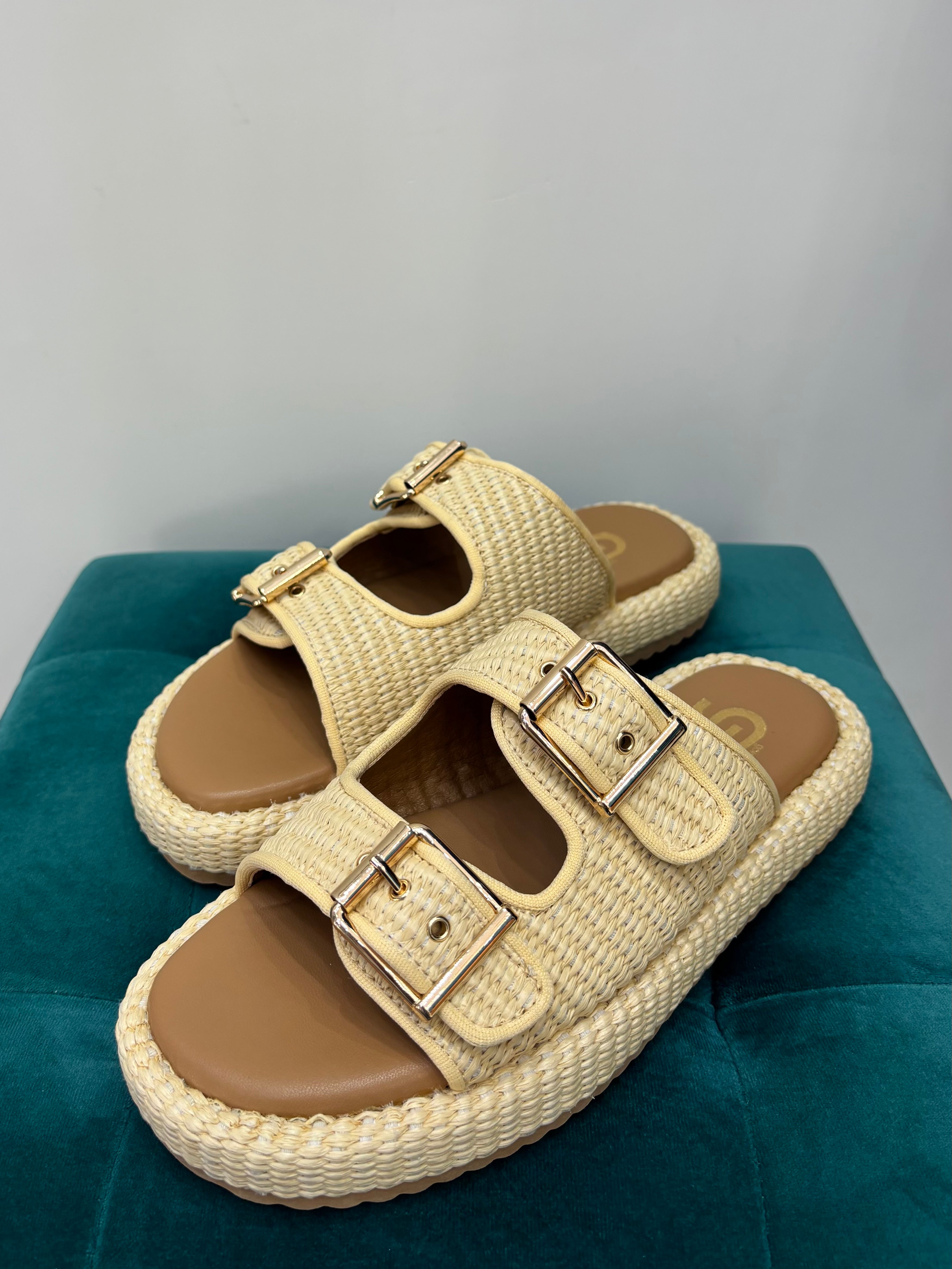 Sandali Platform Rafia