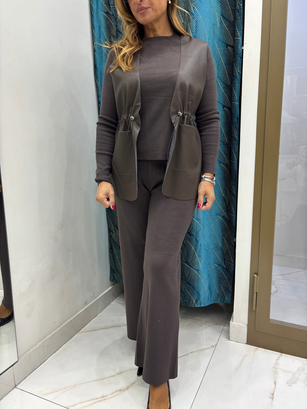 Completo Gilet Pelle