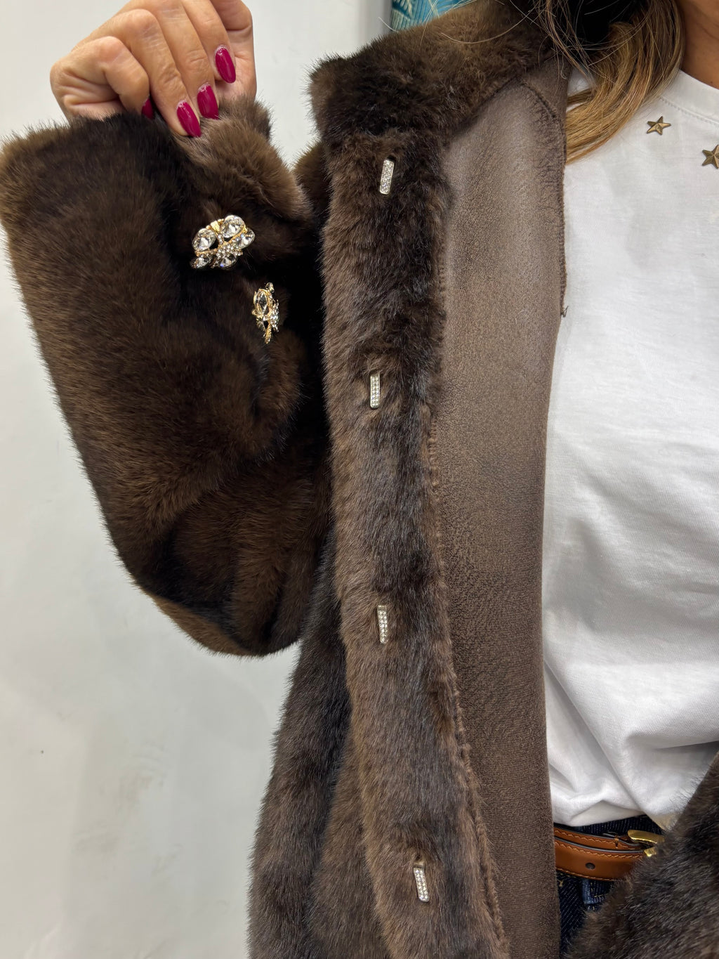 Eco Pelliccia Bomber Gioiello