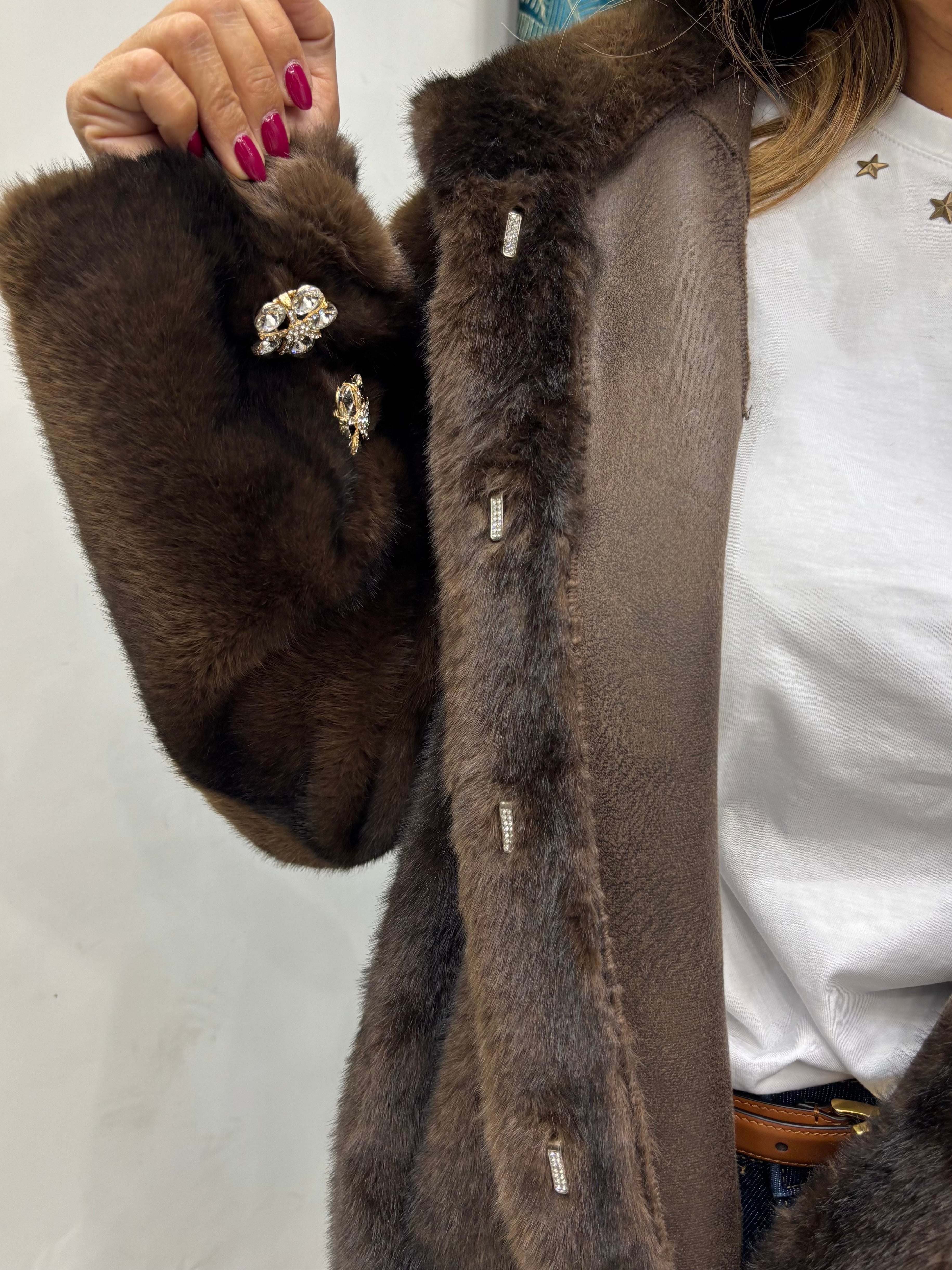 Eco Pelliccia Bomber Gioiello