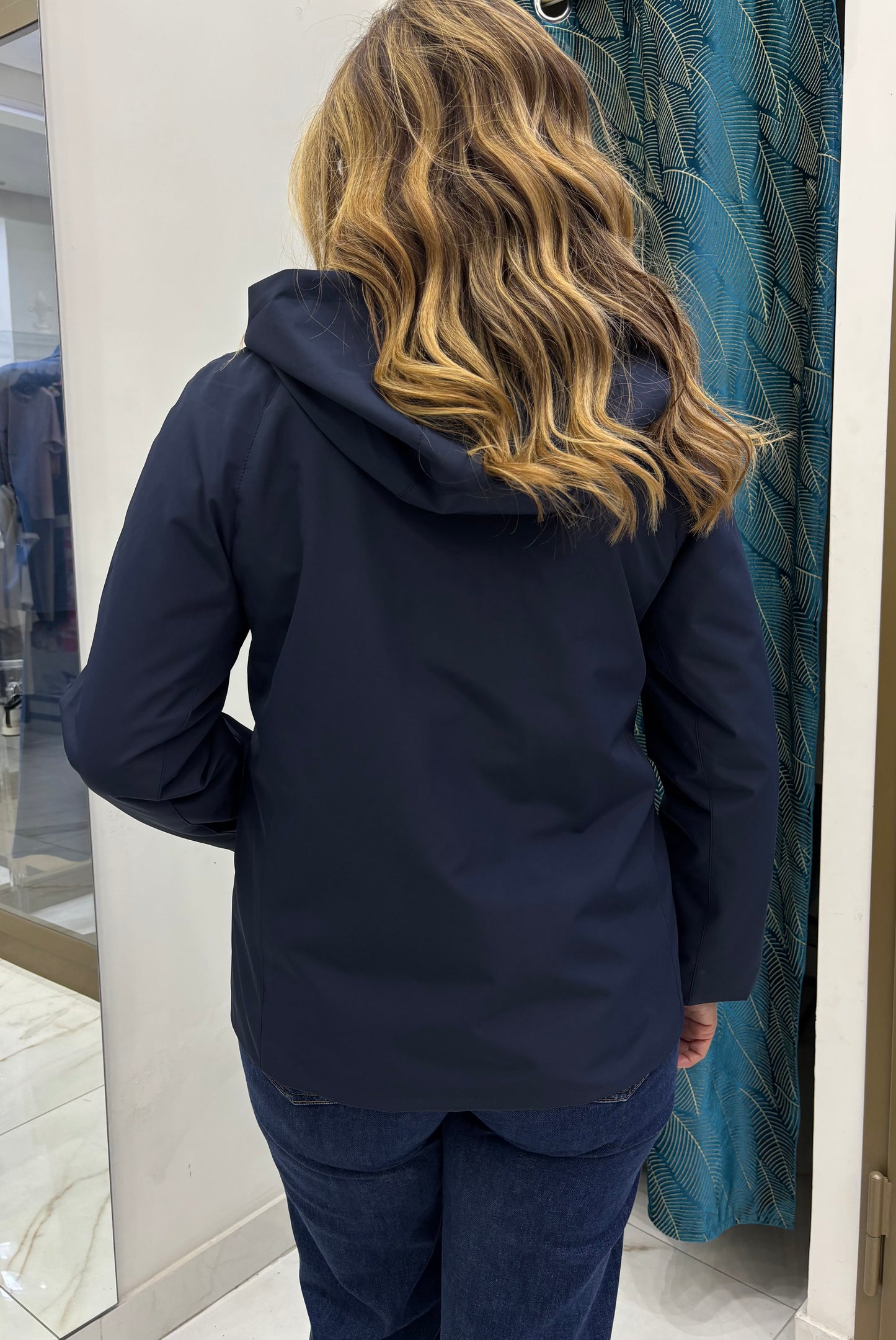 Impermeabile Bottoncini - Blu Navy