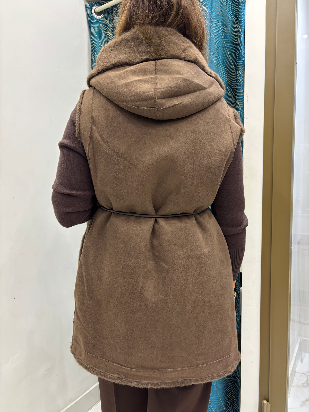 Eco Pelliccia Gilet Giada Reversibile