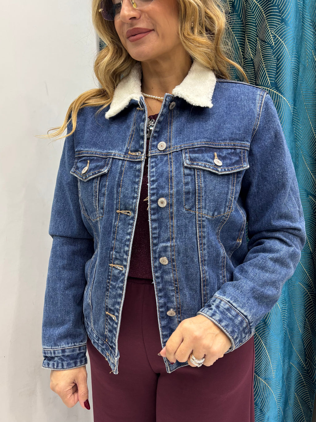 Giacca Denim Imbottita