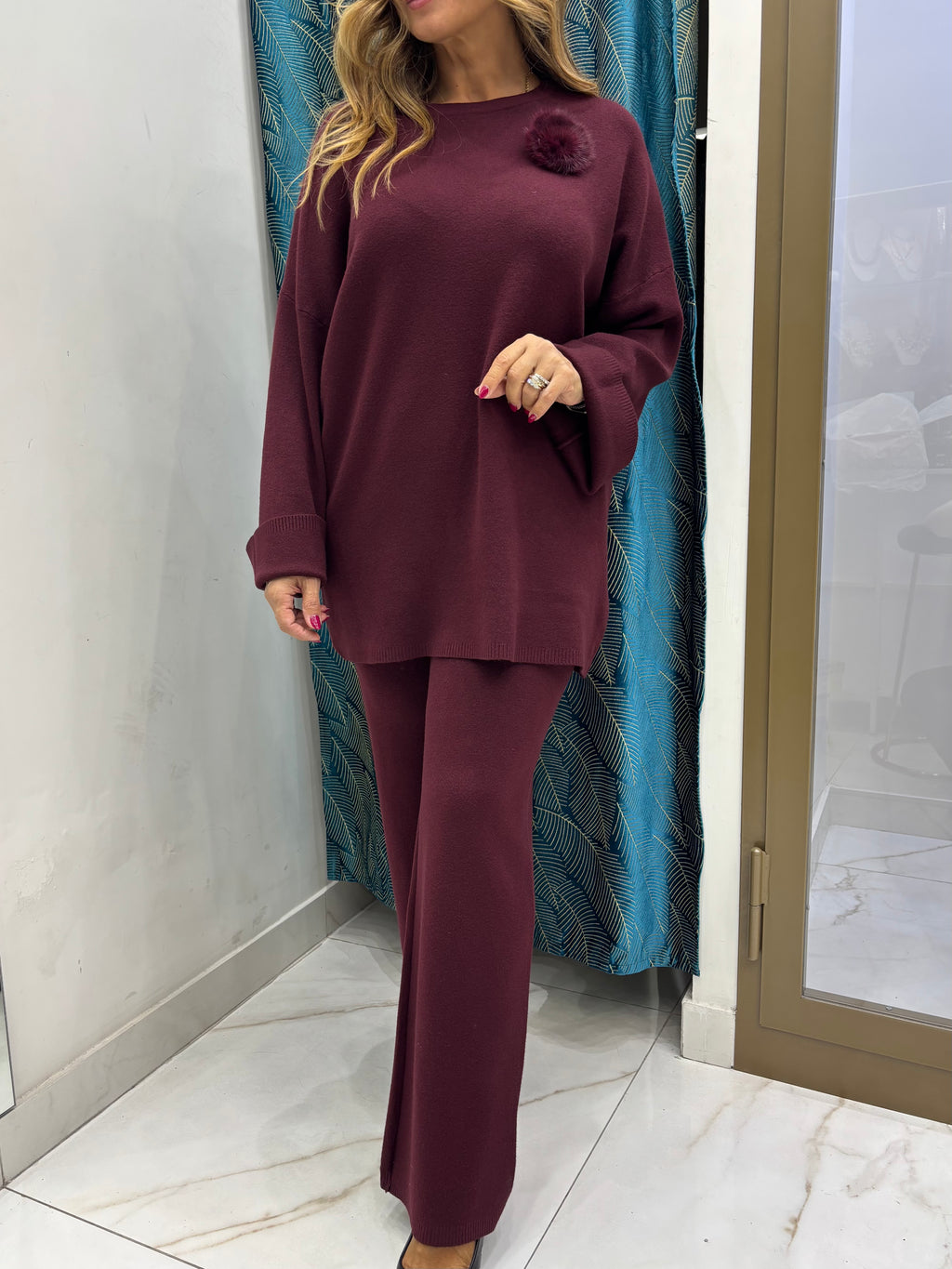 Completo in Maglia Neve