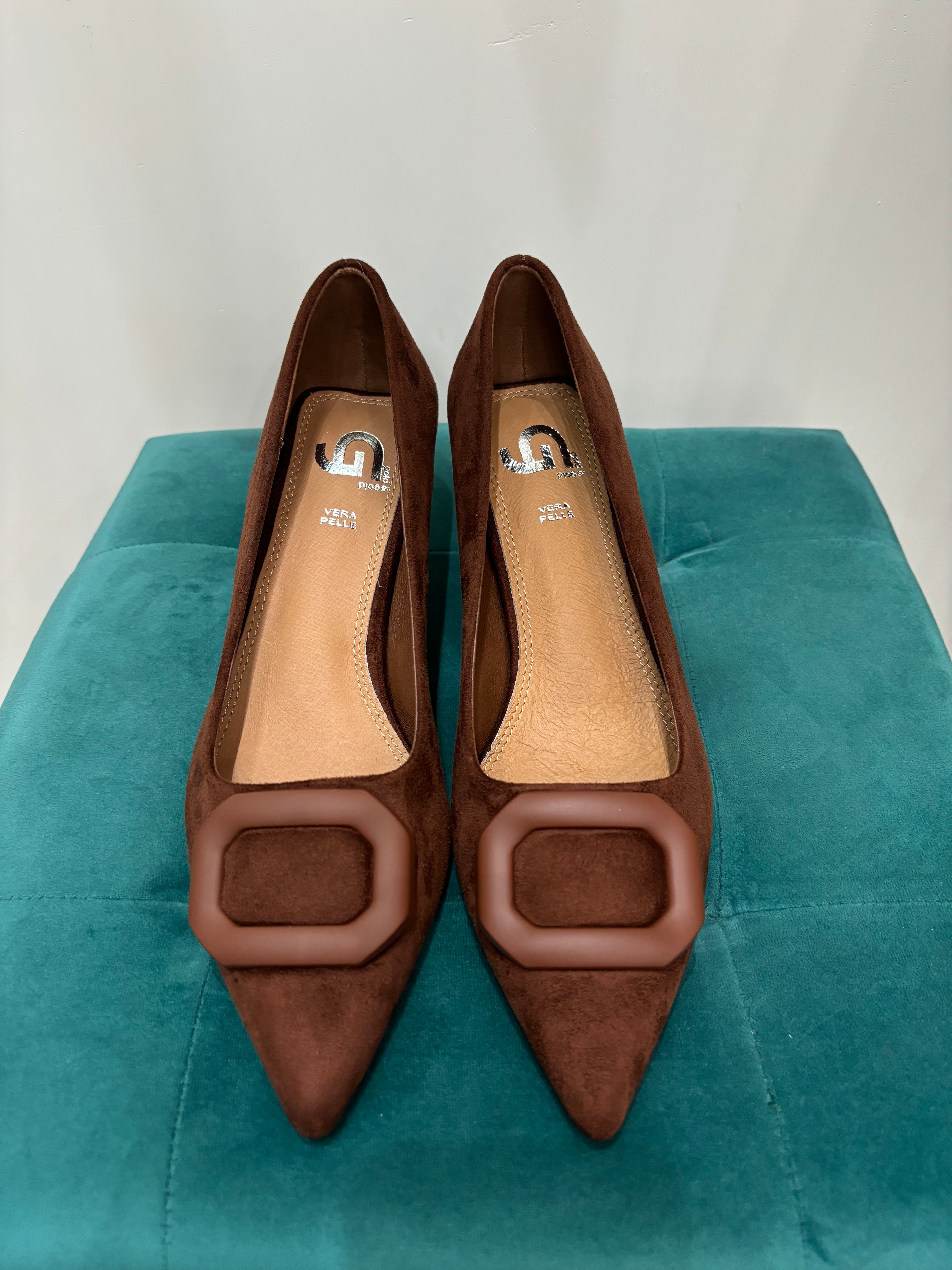 Décolleté Kitten Cuoio -