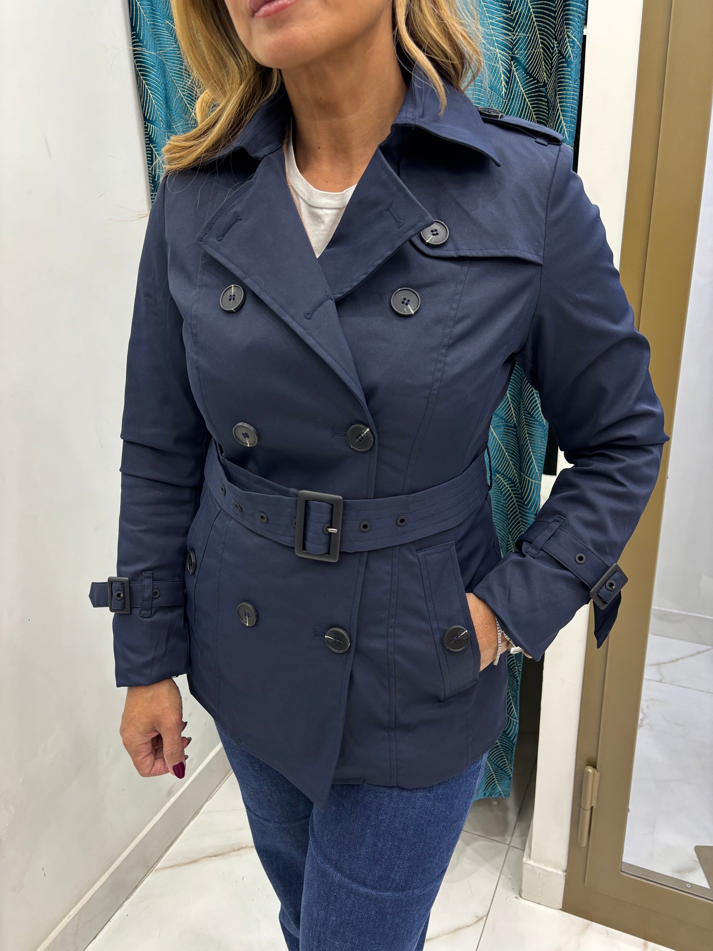 Trench Doppiopetto - Blu Navy