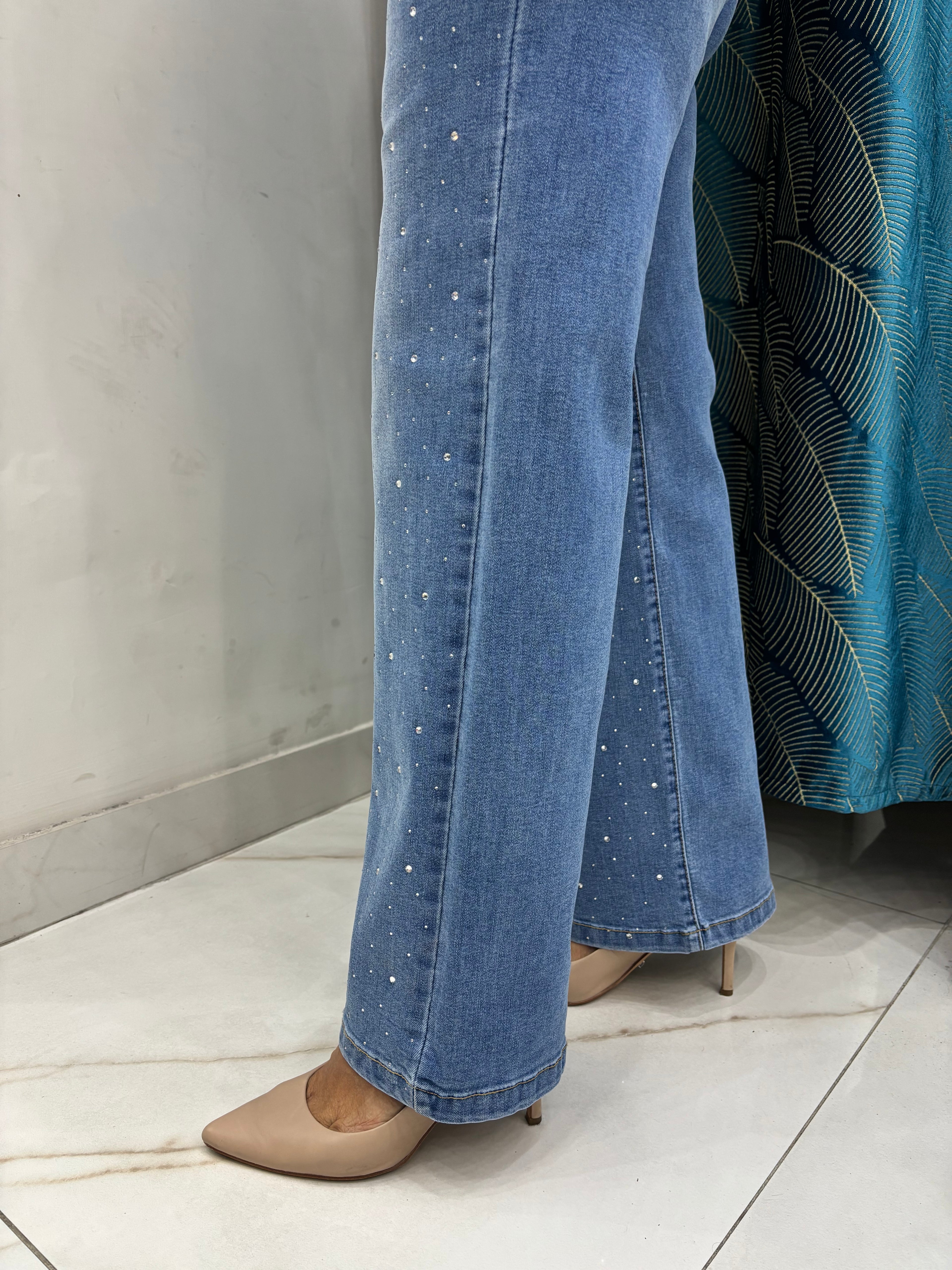 Jeans Denim Strass