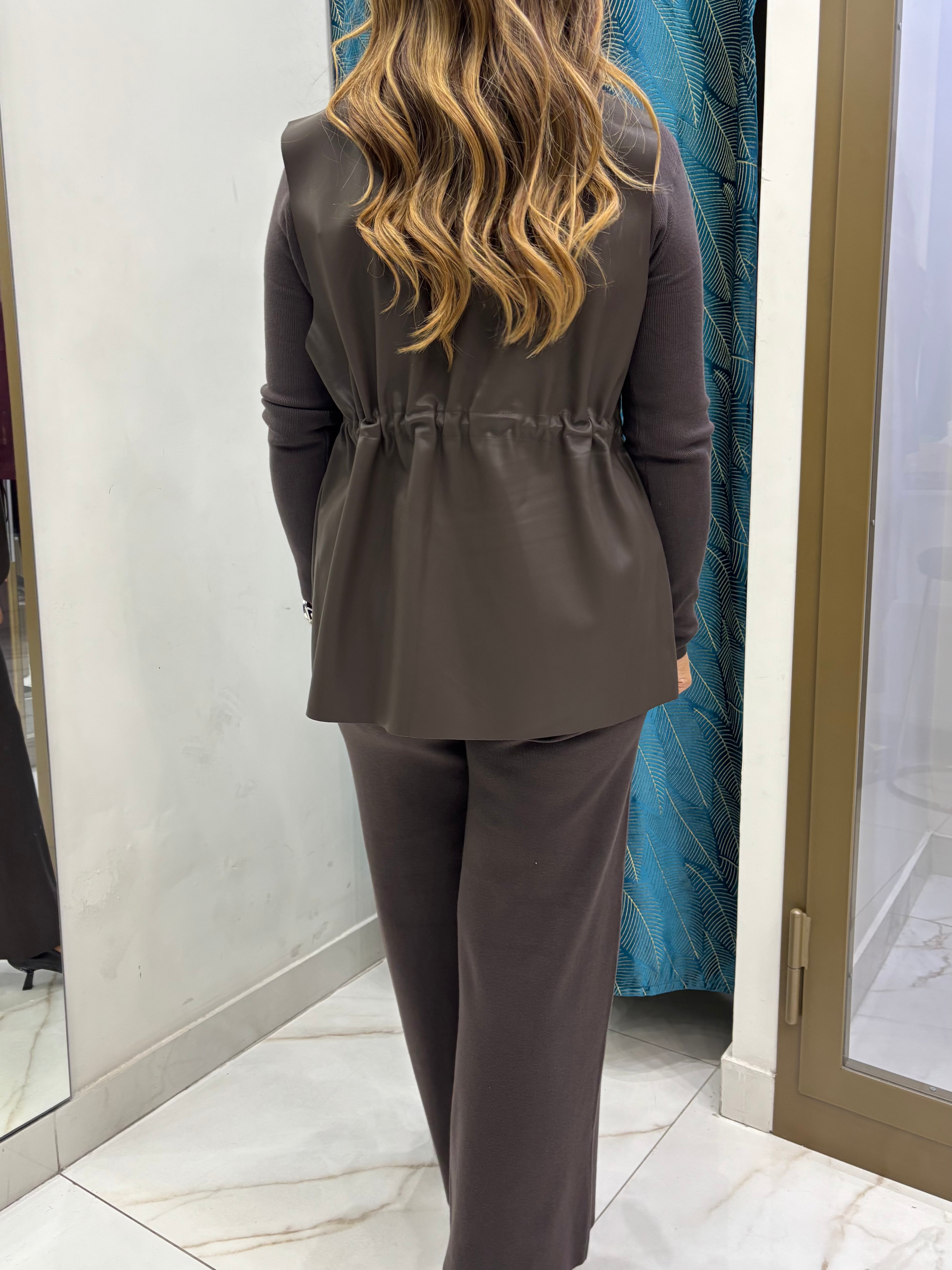 Completo Gilet Pelle