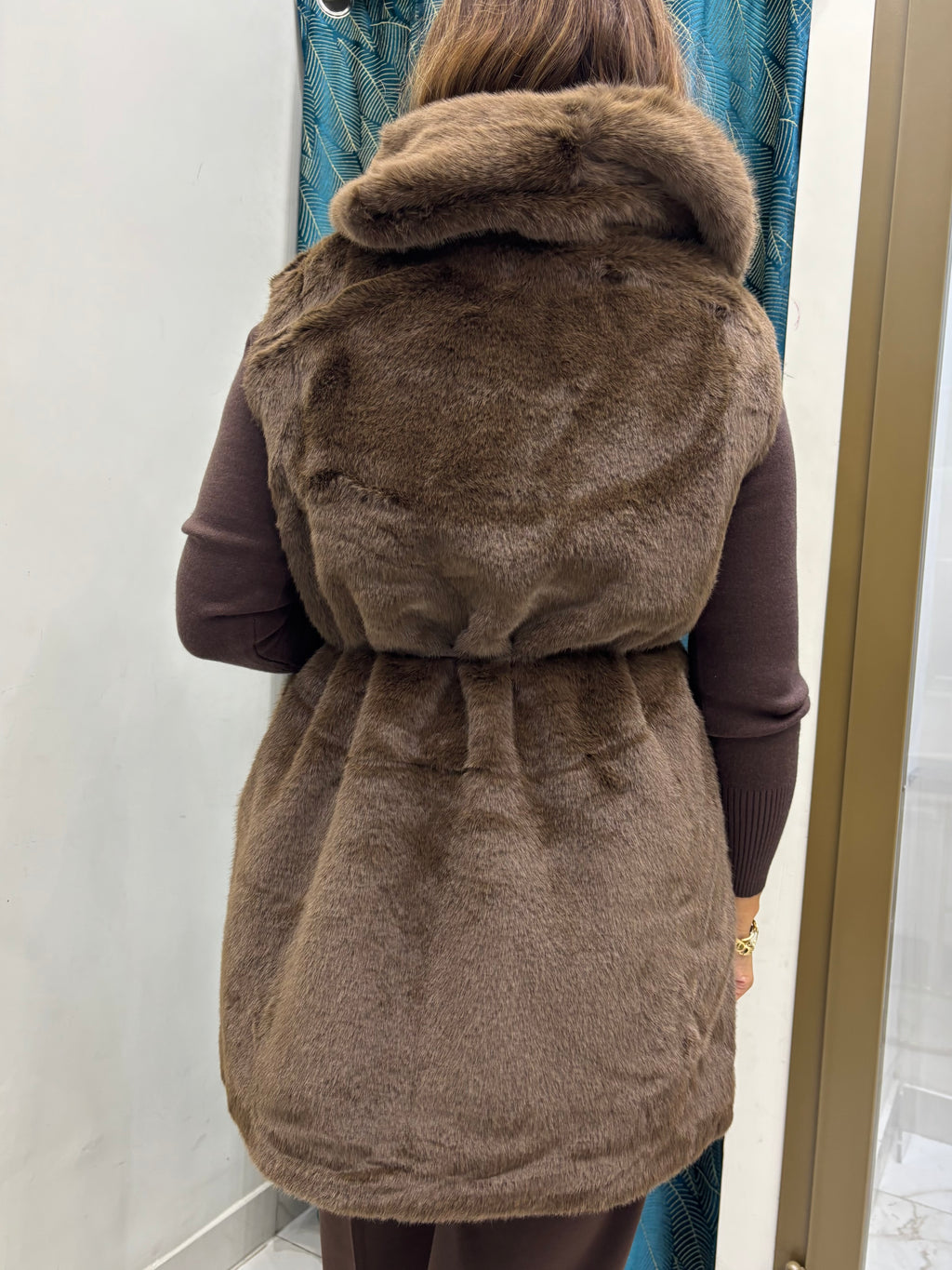 Eco Pelliccia Gilet Giada Reversibile