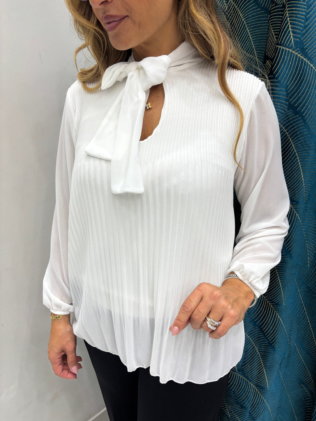 Camicia Plissè Fiocco