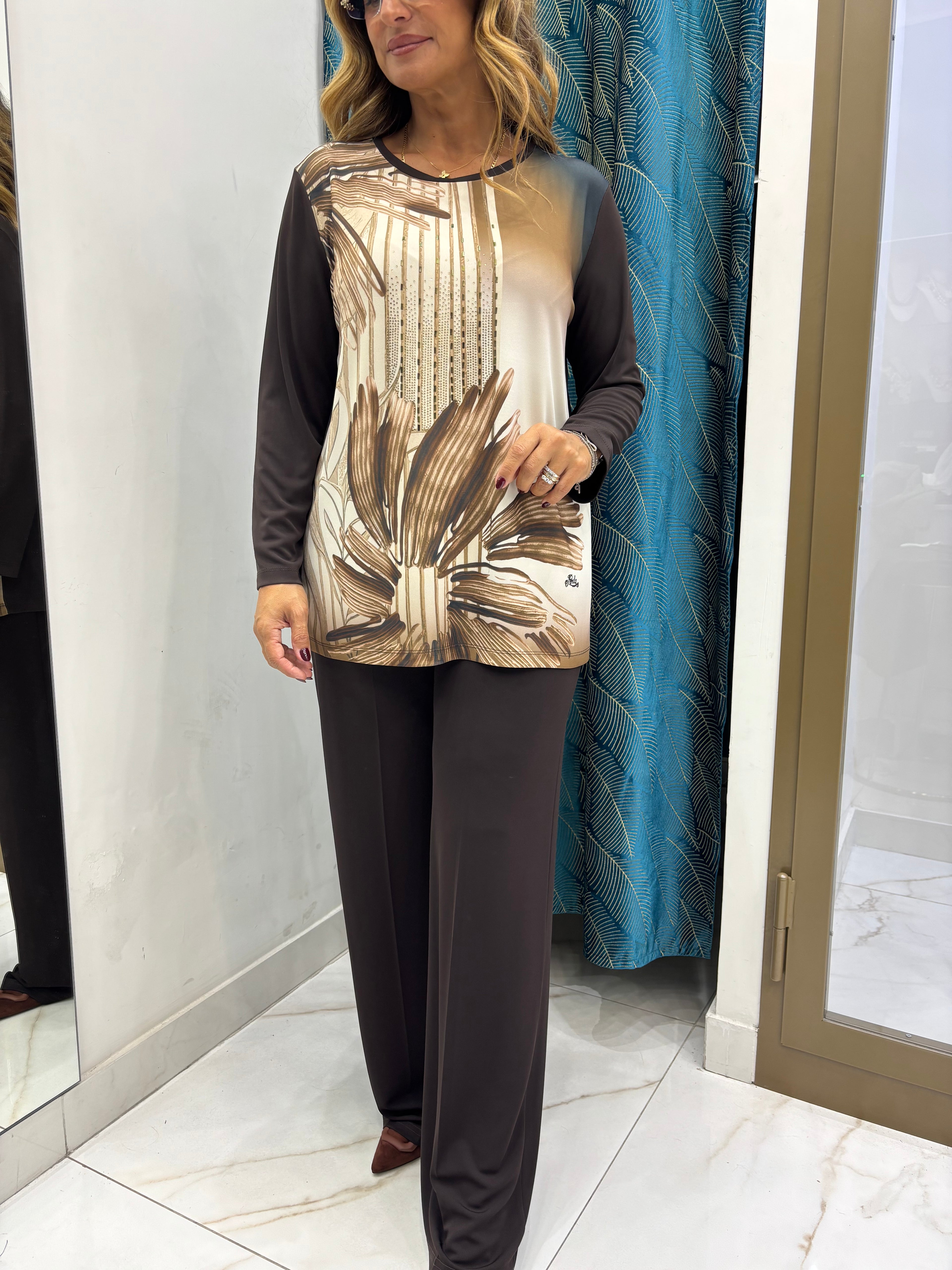 Coordinato Curvy Castagna