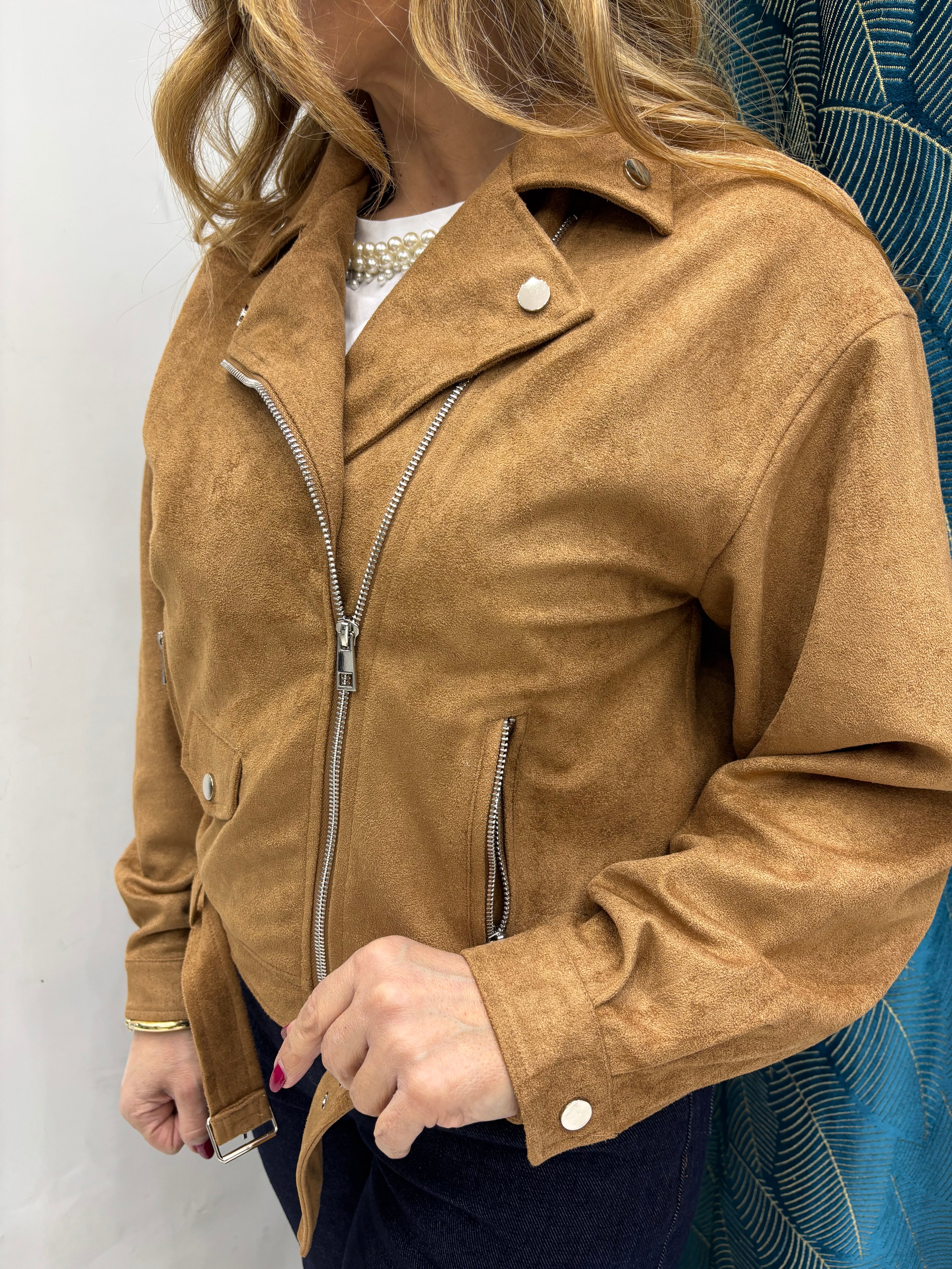 Chiodo Biker Camoscio