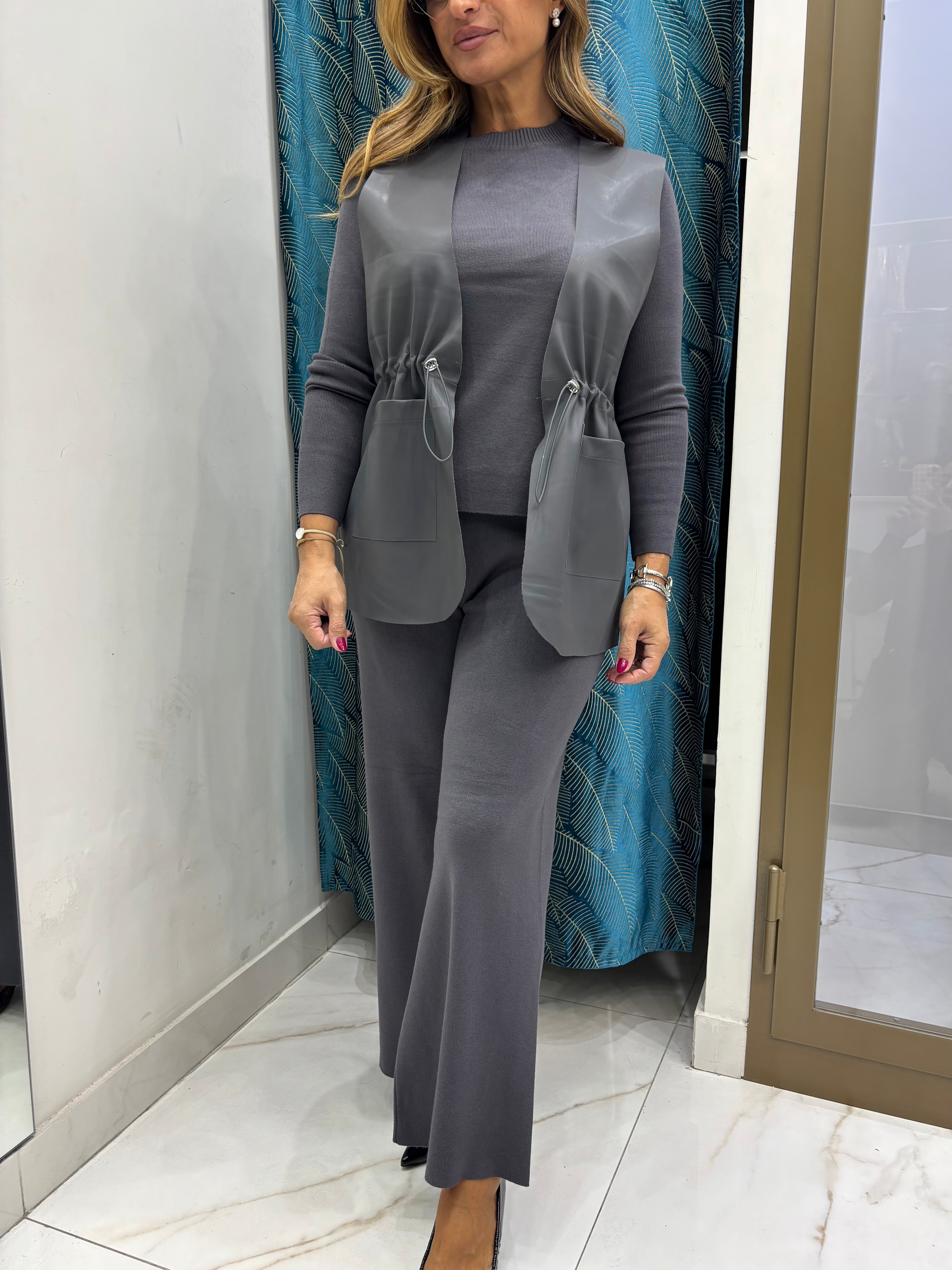 Completo Gilet Pelle