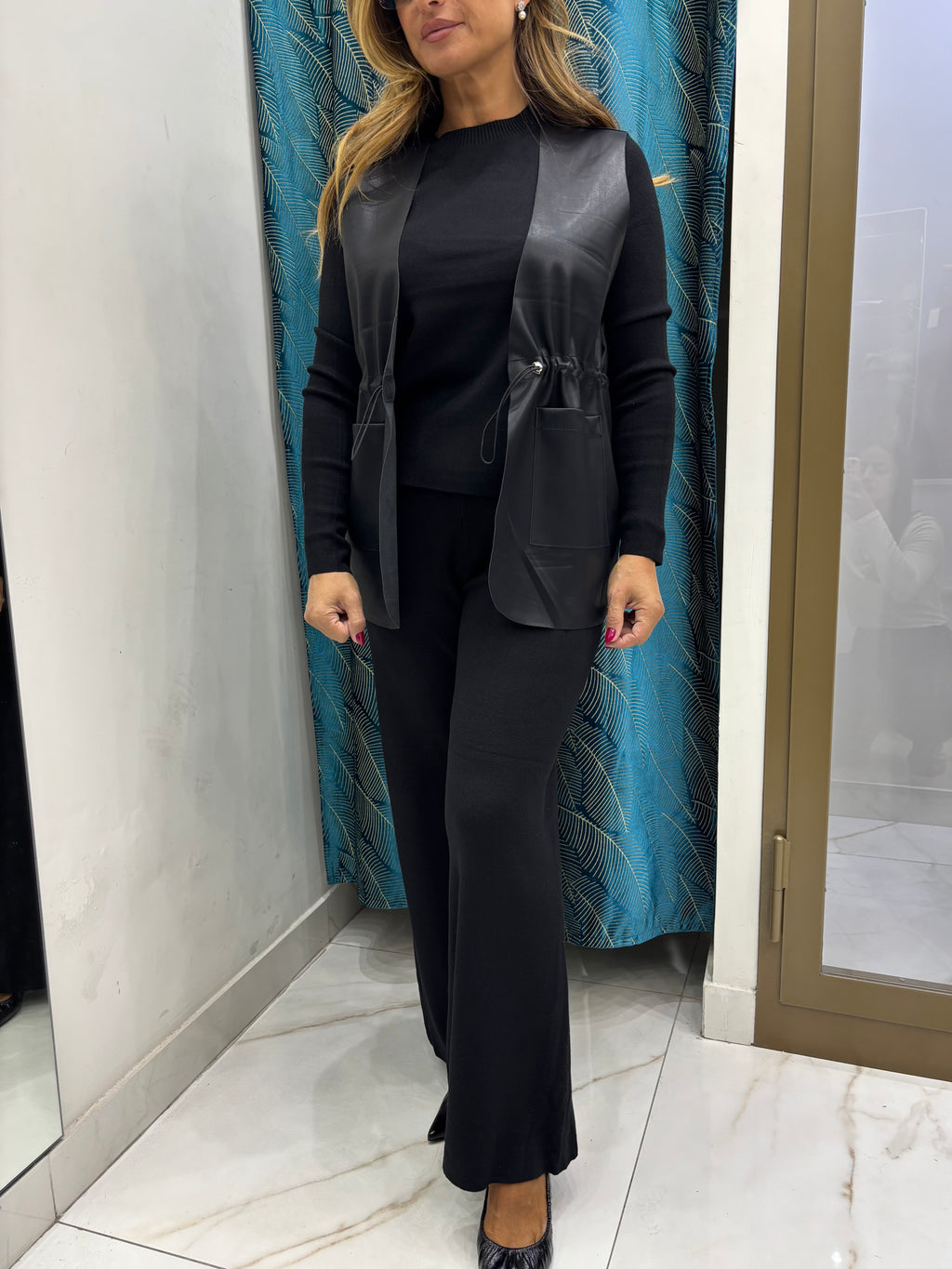 Completo Gilet Pelle