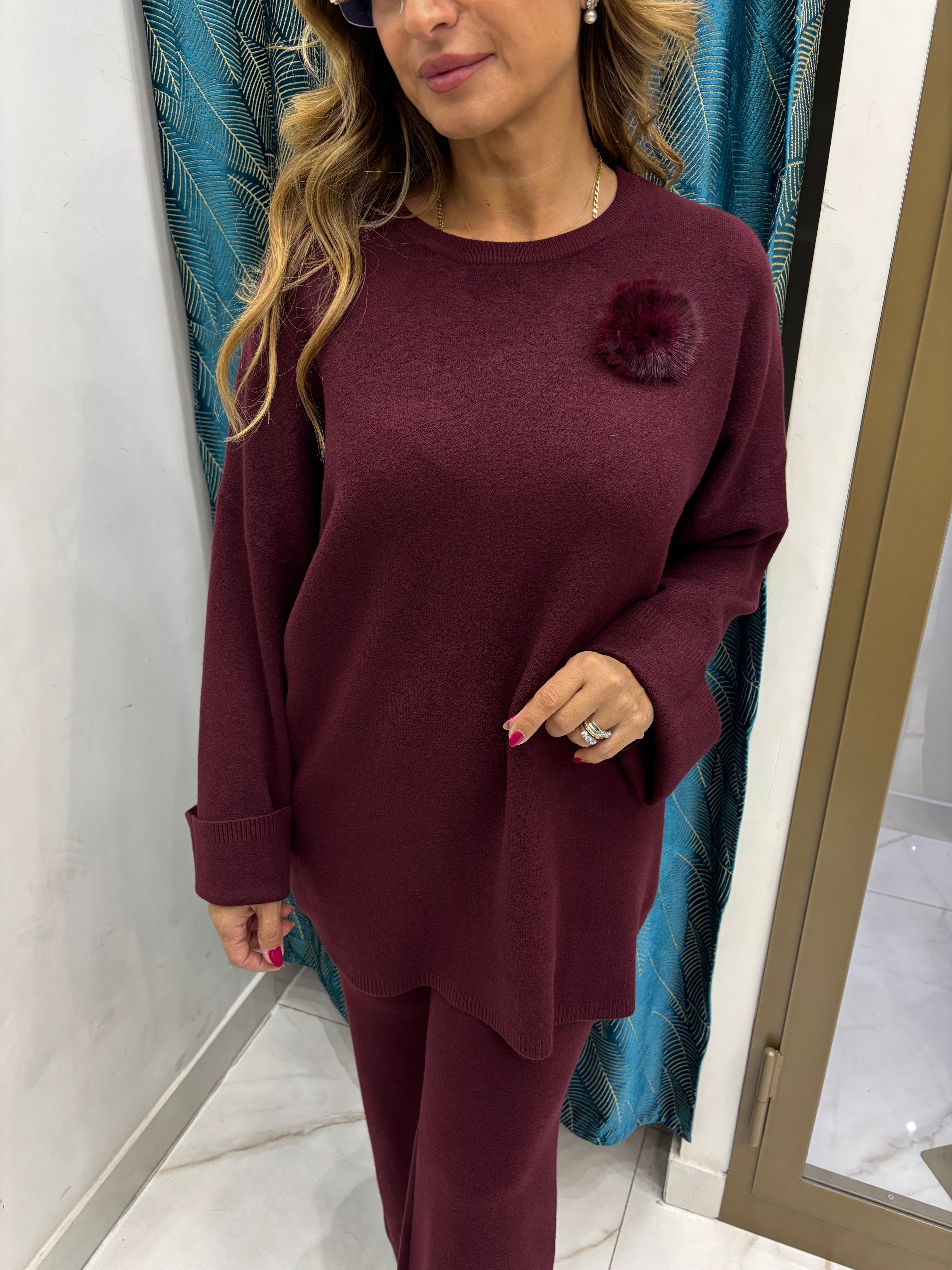 Completo in Maglia Neve