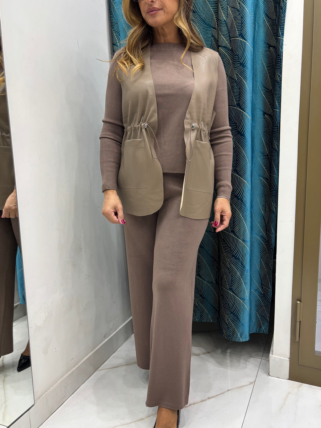 Completo Gilet Pelle