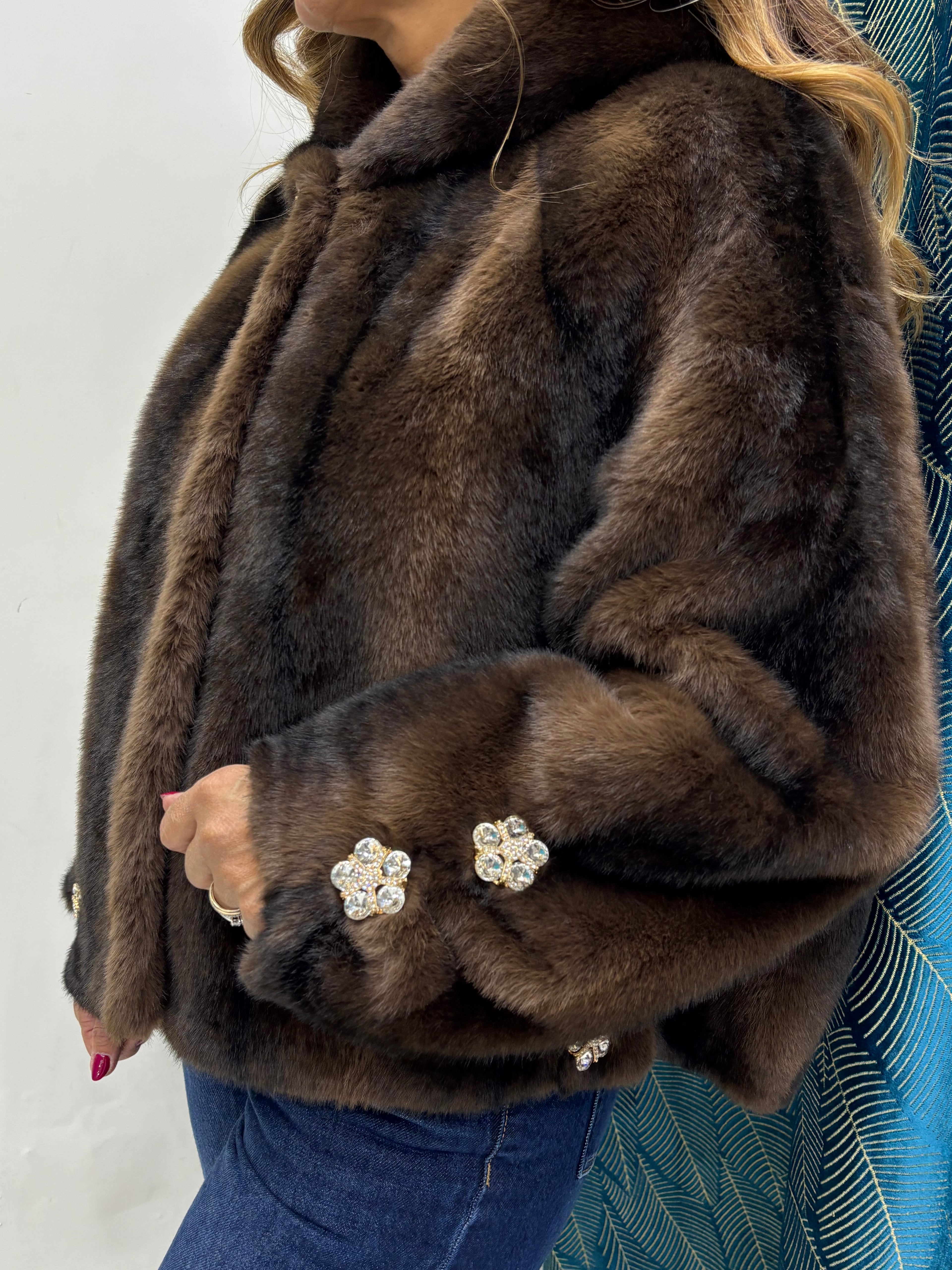 Eco Pelliccia Bomber Gioiello