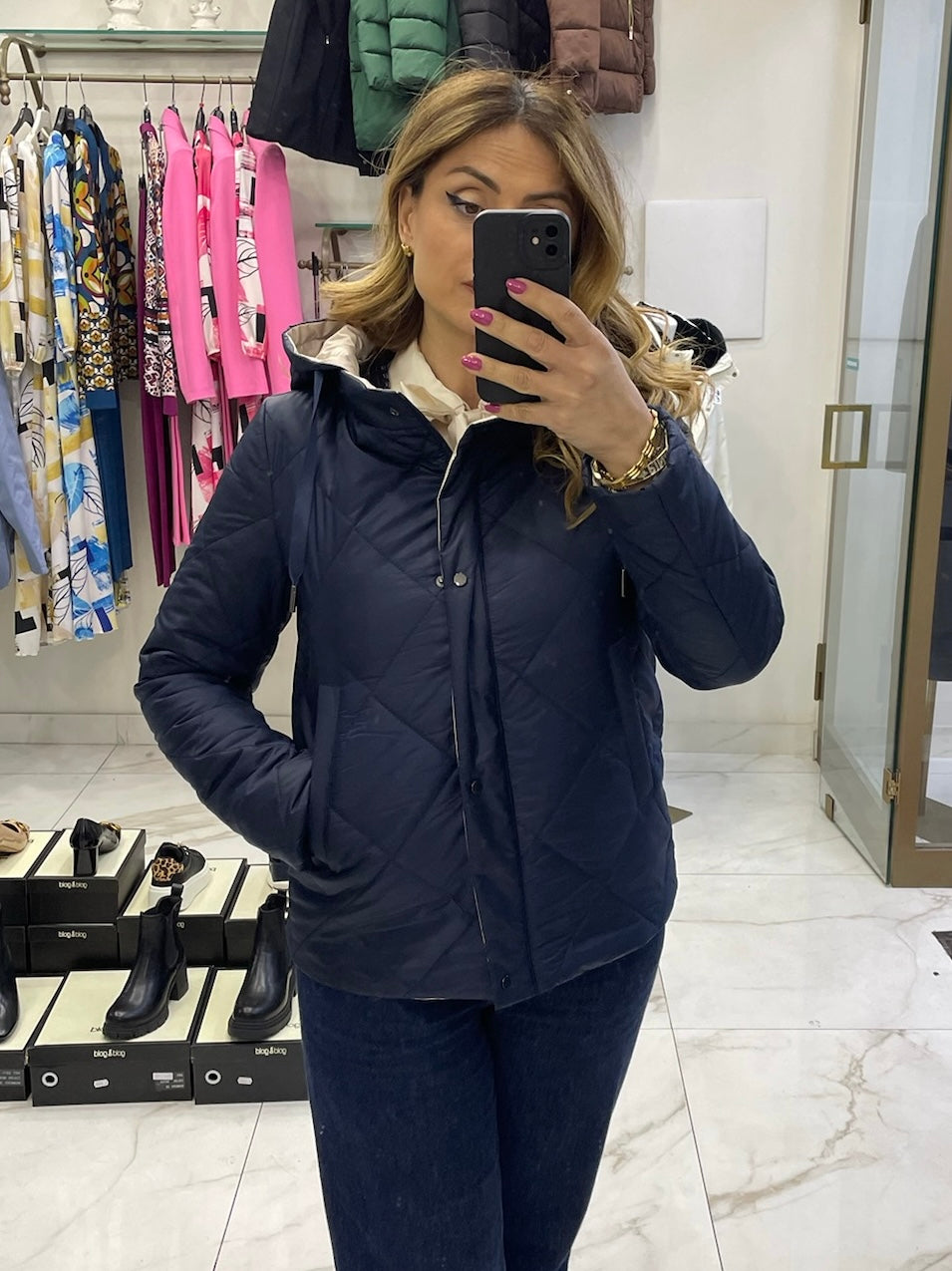 Trapuntino Reversibile - Blu Navy